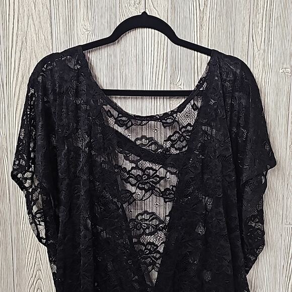 Torrid Black See Through Lace Dolman Top Womens Plus Size 4X - Picture 2 of 10
